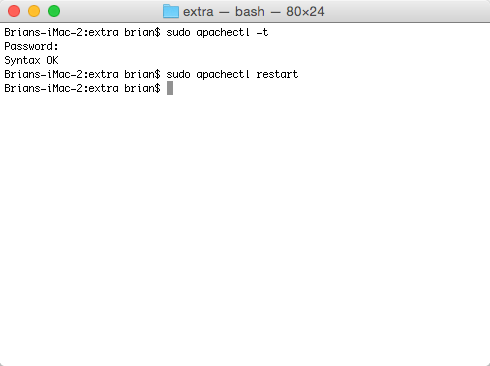 Test and Restart Apache