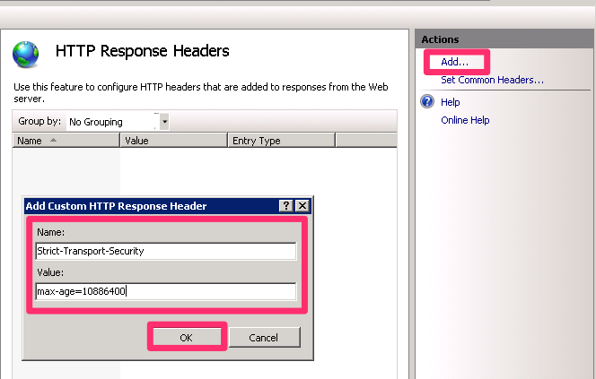 HSTS on IIS