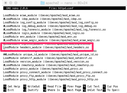 Load mod_headers Extension
