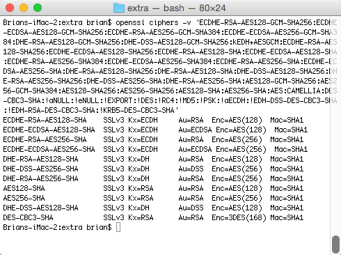 OpenSSL Ciphers