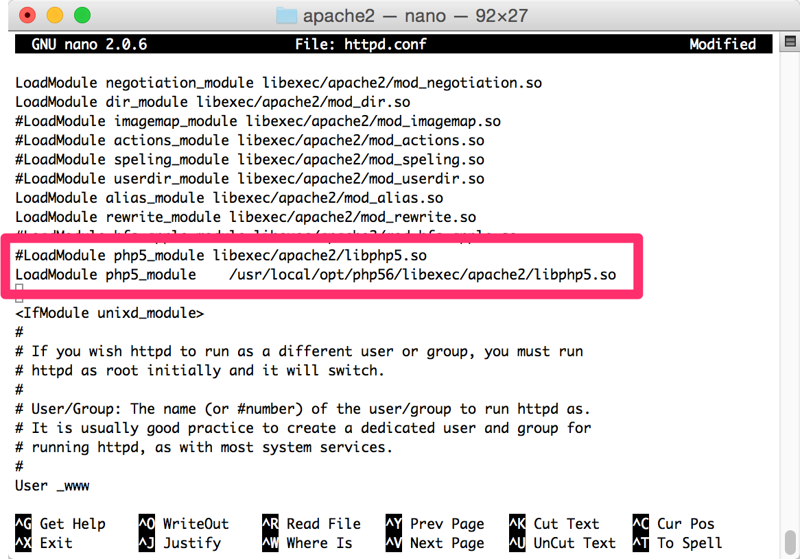 Update httpd.conf