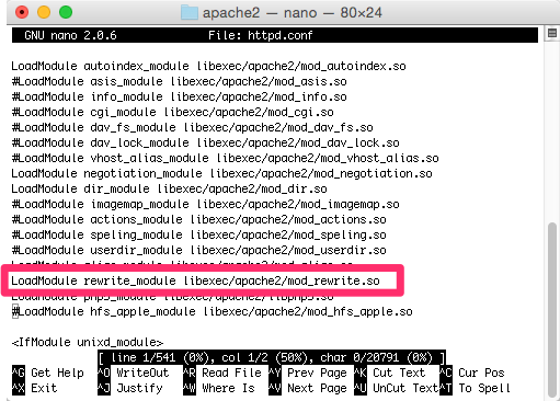 Enable Apache mod_rewrite