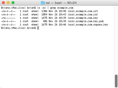 Self-Signed Certificate Files