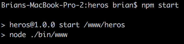 Our node server is running
