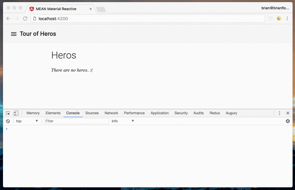 Demo showing basic app functionality