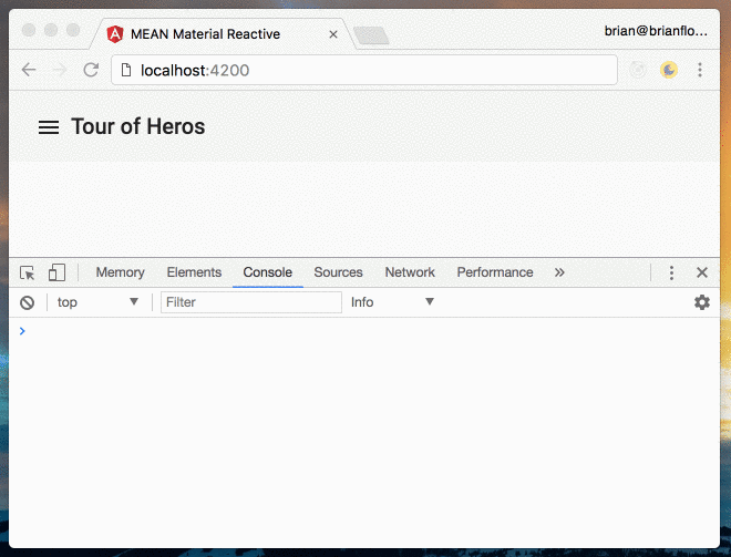 Demo showing basic app functionality
